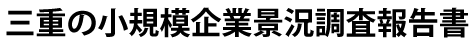 三重の小規模企業景況調査報告書